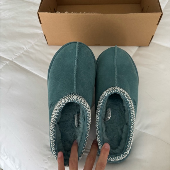 UGG Teal Slip-On Shearling-Lined Women's Slippers - Picture 3 of 7